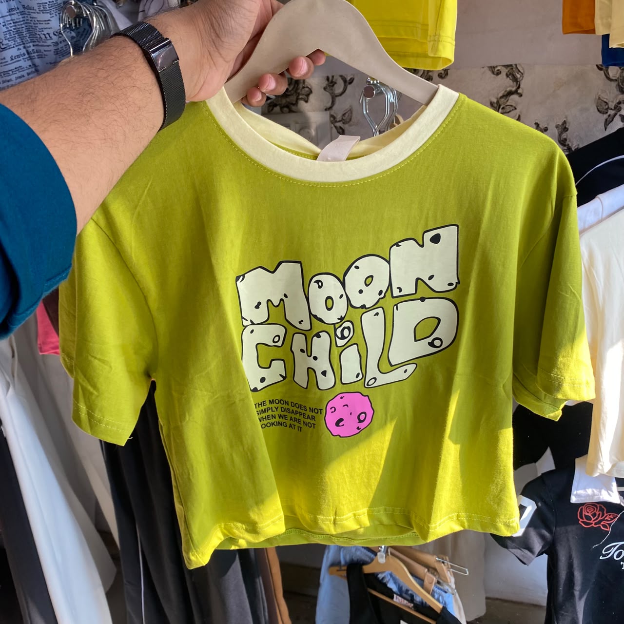 Moon Child Lemon Women's Baby Tee (Fits XS, S & M)