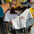 Brown Collar Women's Baby Tee (Fits XS, S & M)