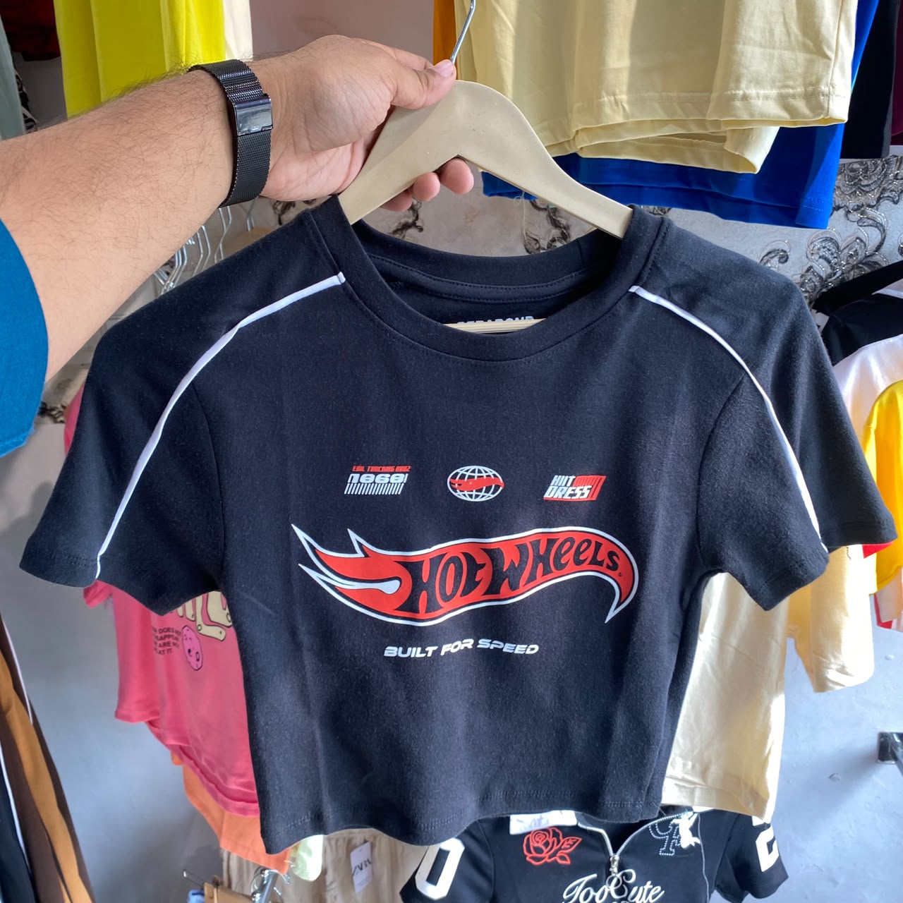 Hot Wheels Women's Baby Tee (Fits XS, S & M)