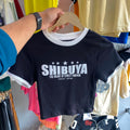Shibuya Black Stripe Women's Baby Tee (Fits XS, S & M)