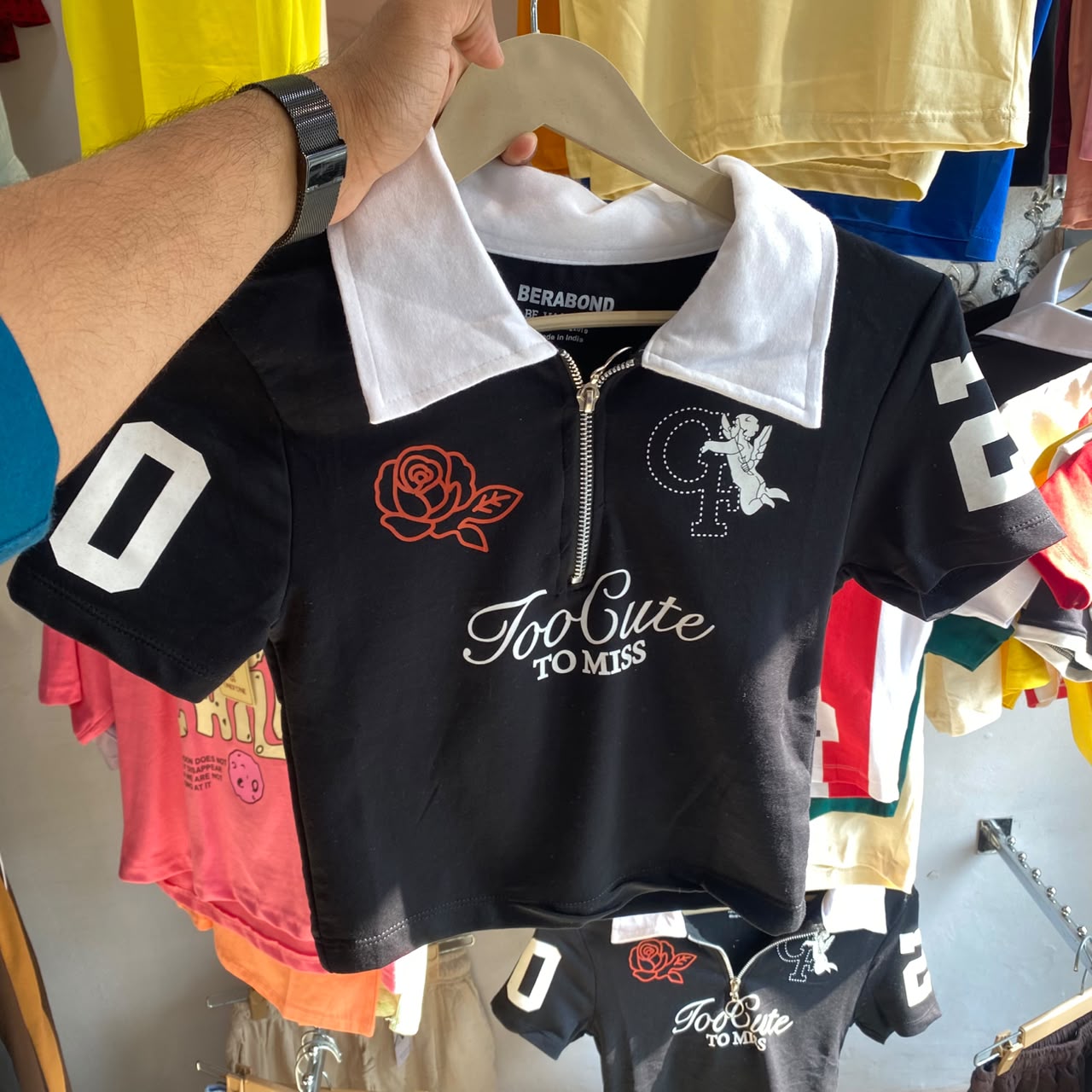Too Cute Women's Baby Tee (Fits XS, S & M)