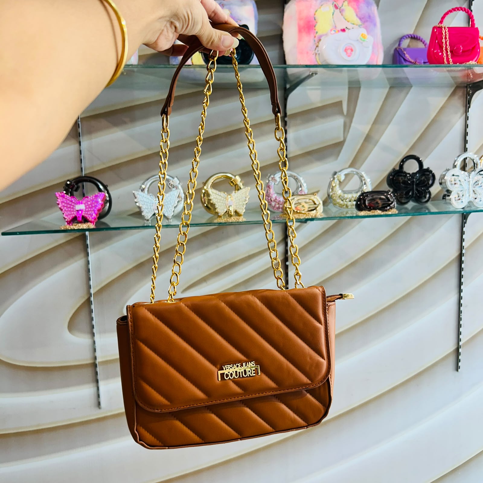 Versace Brown Women's Sling Bag