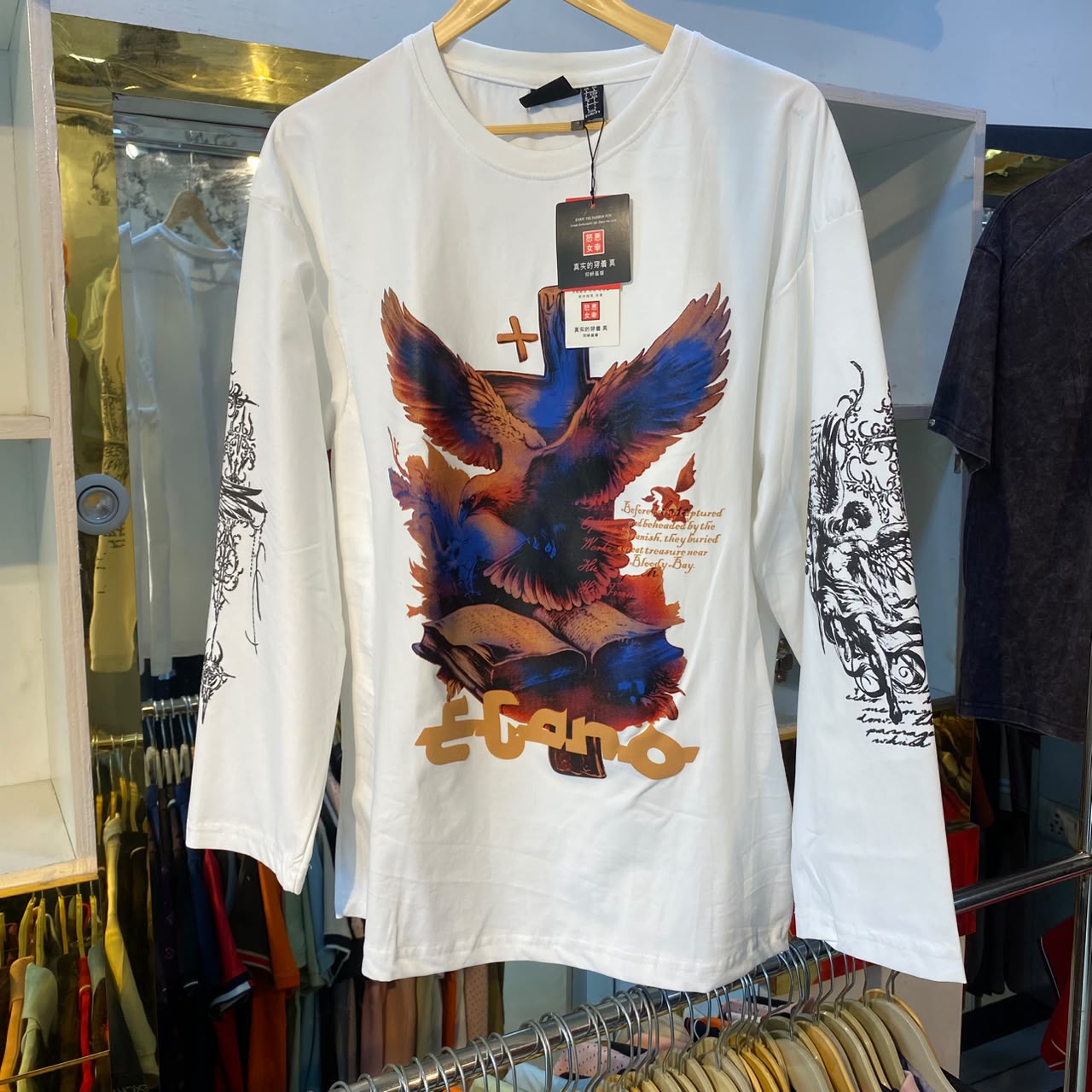 Eagle White Boxy Fit Tshirt (M Size)