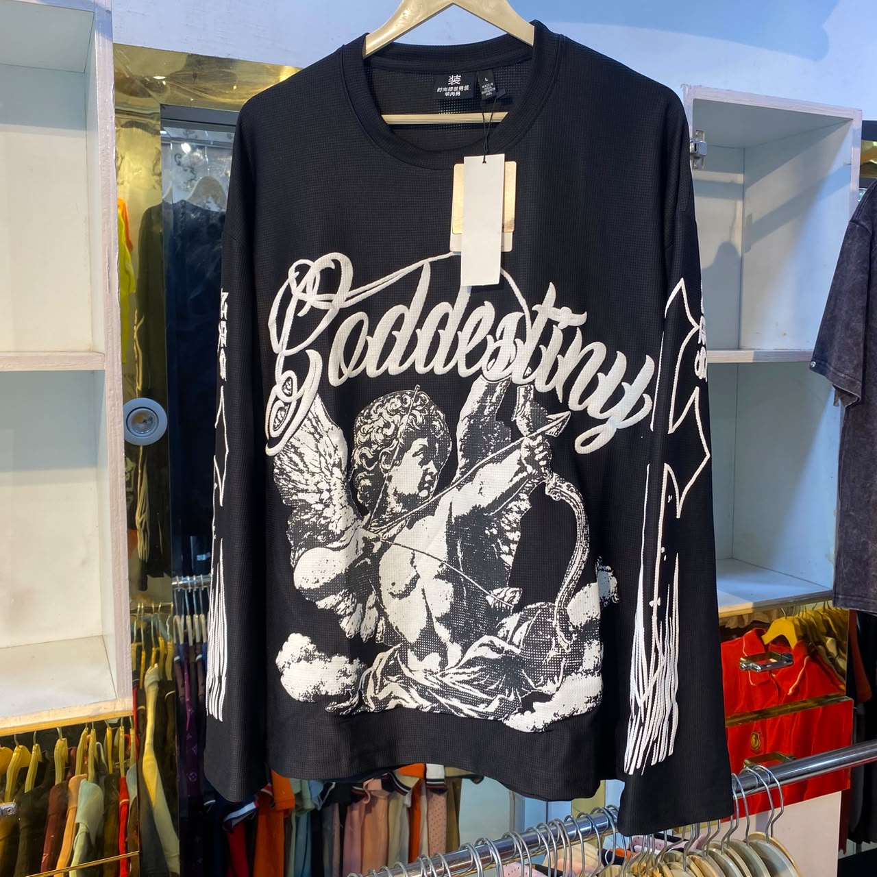 Goddestiny Black Boxy Fit Tshirt (L Size)