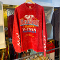 Harley Acid Wash Red Boxy Fit Tshirt (L Size)