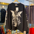 Angel Black Waffle Boxy Fit Tshirt (XL Size)