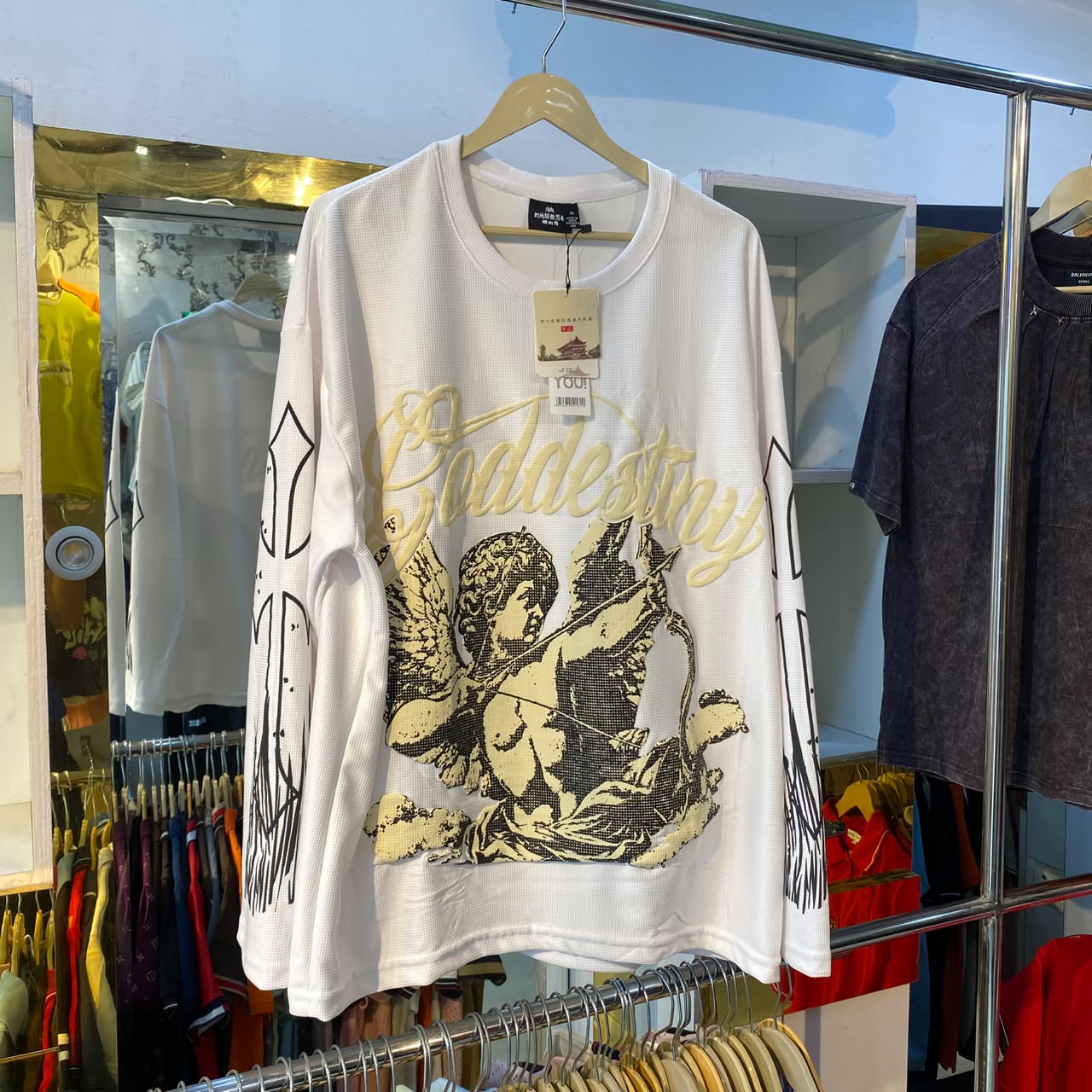 Goddestiny White Boxy Fit Tshirt (XL Size)
