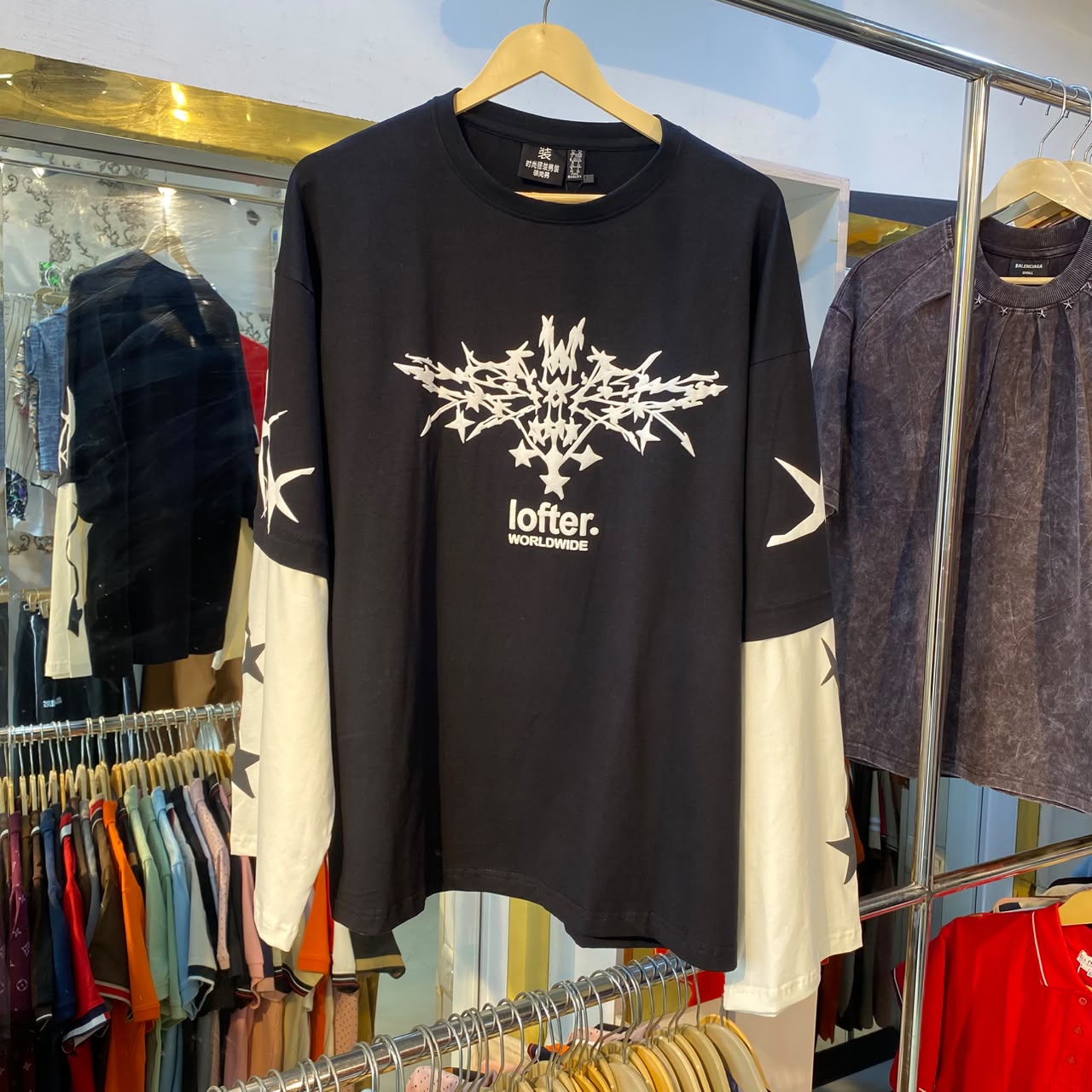 Lofter Black Boxy Fit Tshirt (XL Size)