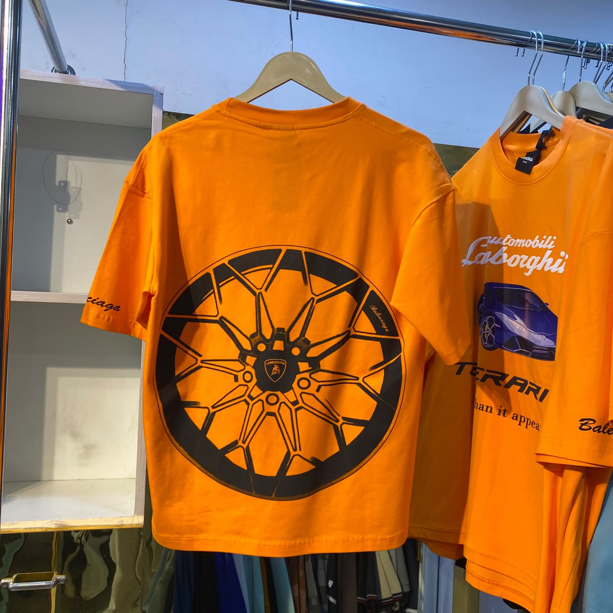 Car Orange Boxy Tee Heavy GSM