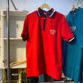 Red Zipper Collar/Polo Tee