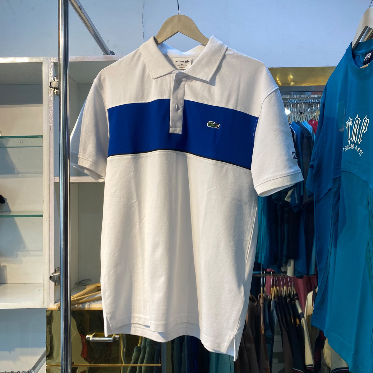 White Croc Collar/Polo Tee