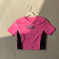 Pink Leaf Women's Baby Tee (Fits XS, S & M)