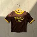 Brasil Brown Women's Baby Tee (Fits XS, S & M)