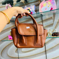 Brown Leather Women's Hand Bag