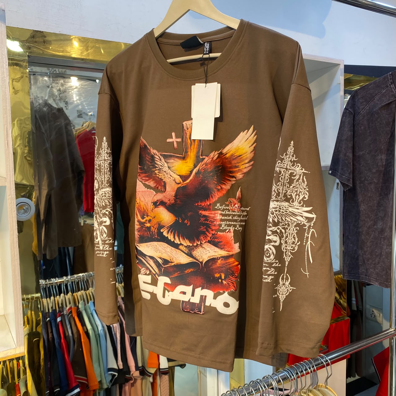 Eagle Brown Boxy Fit Tshirt (M Size)