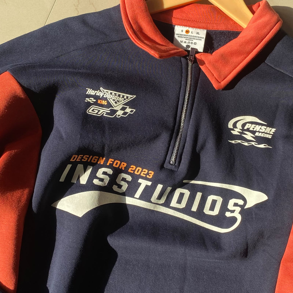 Racer Boxy Fit Navy Red Sweatshirt